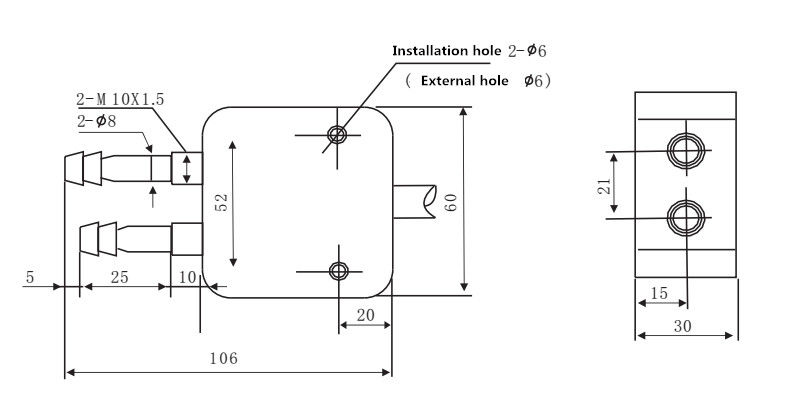 Trockene Luft-Messkreuz I2C WNK mit Aluminiumwohnung für Wind