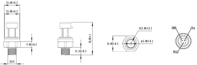Soem-ODM-Messingluft-Druckgeber-Sensor für Gas-Dampf-Flüssigkeit