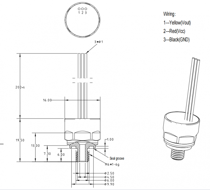 WNK Kleingroß-Drucksensor für Kaffeemaschine Wasserspender Wasserzähler 1